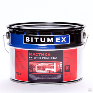 Мастика битумо-резиновая BITUMEX (ведро 10 кг) ГОСТ 30693-2000 