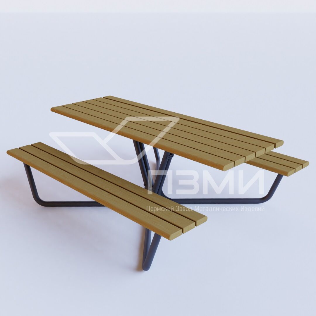 Уличный стол с лавками «Агора» 2000x1680x770 мм