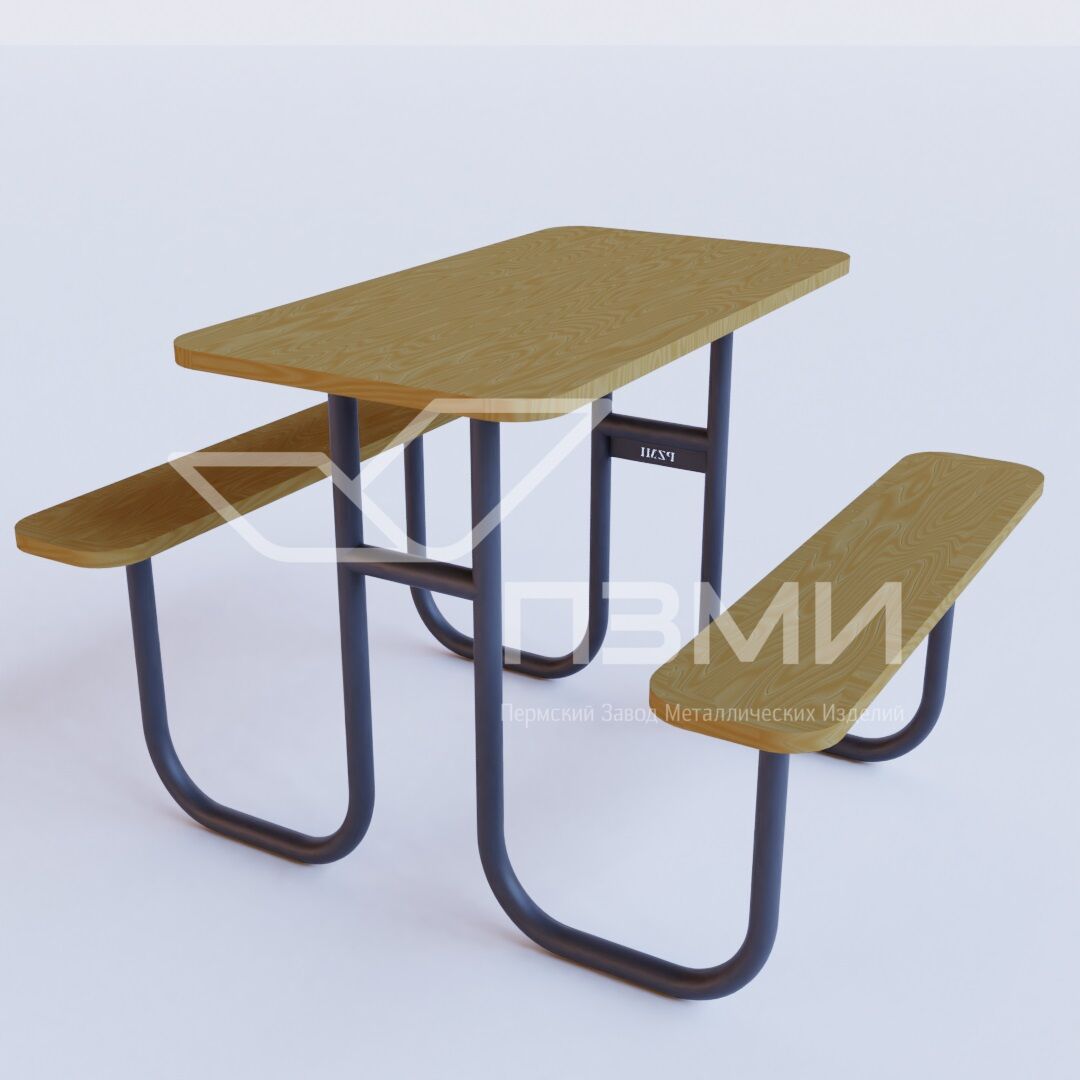 Уличный стол со скамейками 911 1300x1000x630 мм