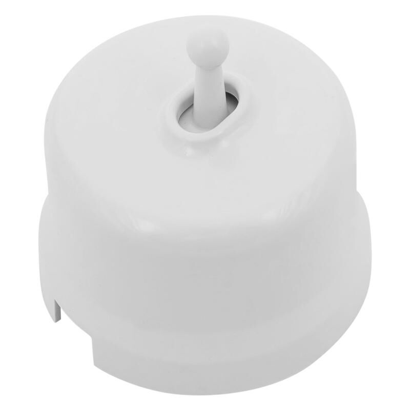 Выключатель 1-клавишный (тумблерный) пластик цвет белый Bironi B1-230-21