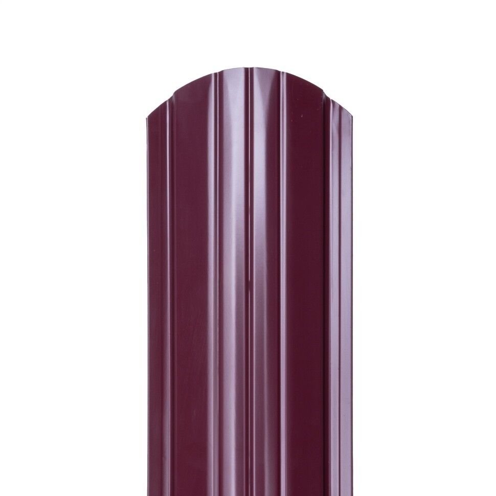Металлический штакетник Престиж 130 мм цвет RAL 3005 Красное вино двухсторонний
