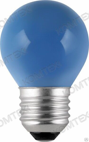 Лампа накаливания DC 10 W, E27 Blue (синяя), Комтех