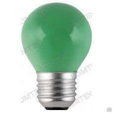 Лампа накаливания DC 10 W, E27 Green (зеленая), Комтех 