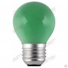 Лампа накаливания DC 10 W, E27 Green (зеленая), Комтех