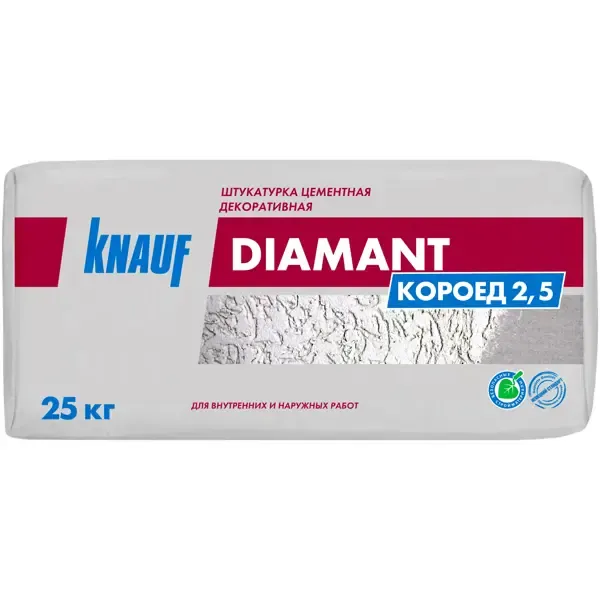 Штукатурка декоративная Knauf Диамант короед 2.5 мм 25 кг KNAUF "Короед" 2,5мм Diamant