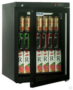 Холодильный шкаф Polair DM102-Bravo черный с замком #1