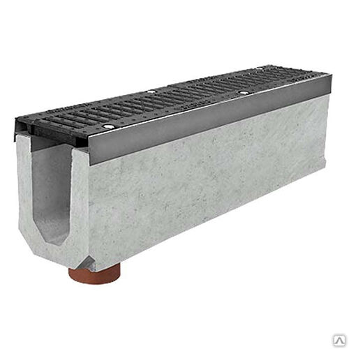 Лоток водоотводный бетонный DN150 1000х215х215-265 мм BGF-Z с водосливом