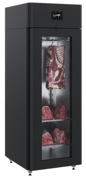 Шкаф холодильный Polair CS107-Meat black Тип 1 (со стеклянной дверью) (1001228d)