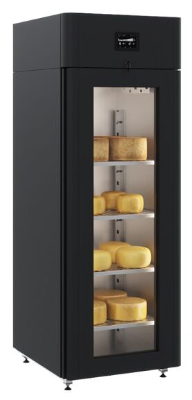 Шкаф холодильный Polair CS107-Cheese black (со стеклянной дверью) (1001220d)