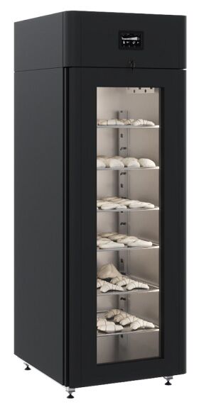 Шкаф отложенной расстойки Polair CS107-Bakery Br black тип 2 (со стеклянной дверью) (1001235d)
