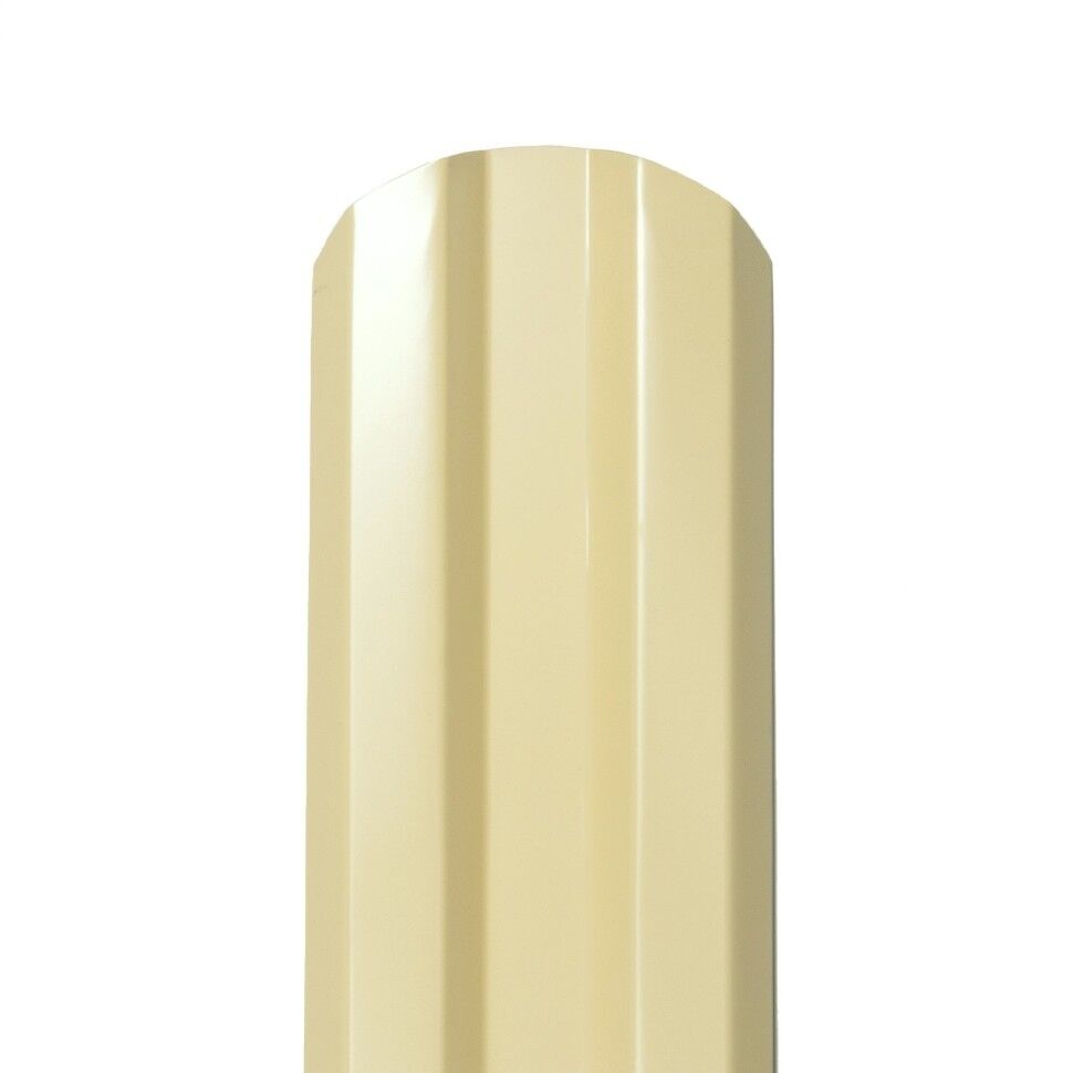 Металлический штакетник Дуэт 95 мм цвет RAL 1014 Слоновая кость