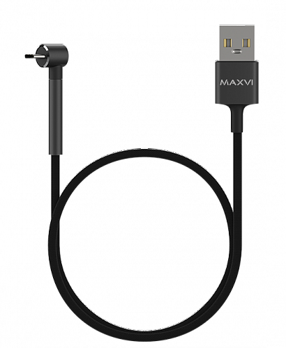 USB кабель шт.USB (A) - шт.Type-C "Maxvi" MC-11T, 2,0А, 1.0м, L-образный разъем + регулируемый держатель, черный 3