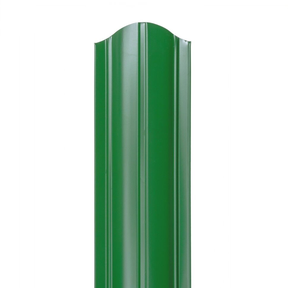 Металлический штакетник Гранд 100 мм цвет RAL6002 Зеленый лист