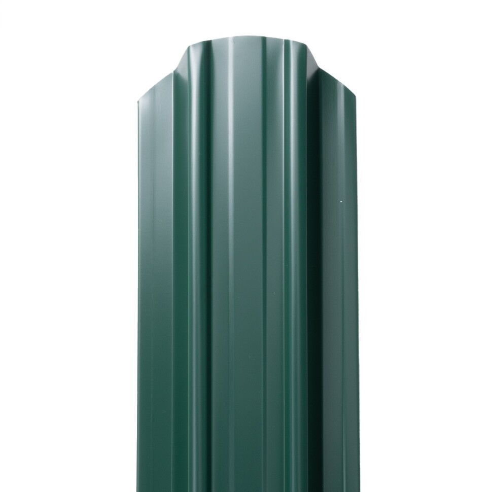 Металлический штакетник Норма 120 мм цвет RAL 6005 Зеленый мох