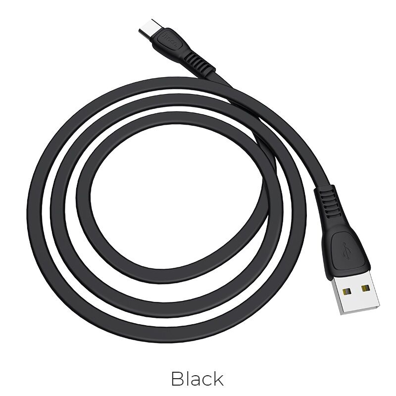 USB кабель шт.USB (A) - шт.Type-C "Hoco" X40, 3.0А, 1м, силиконовый, черный 2