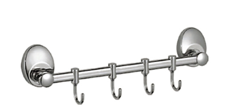 Держатель Haiba HB1615-4, 4 крючка, настенный, металл