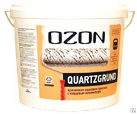 Кварц-грунт по металлу Ozon, АК, белая, 7,5 кг