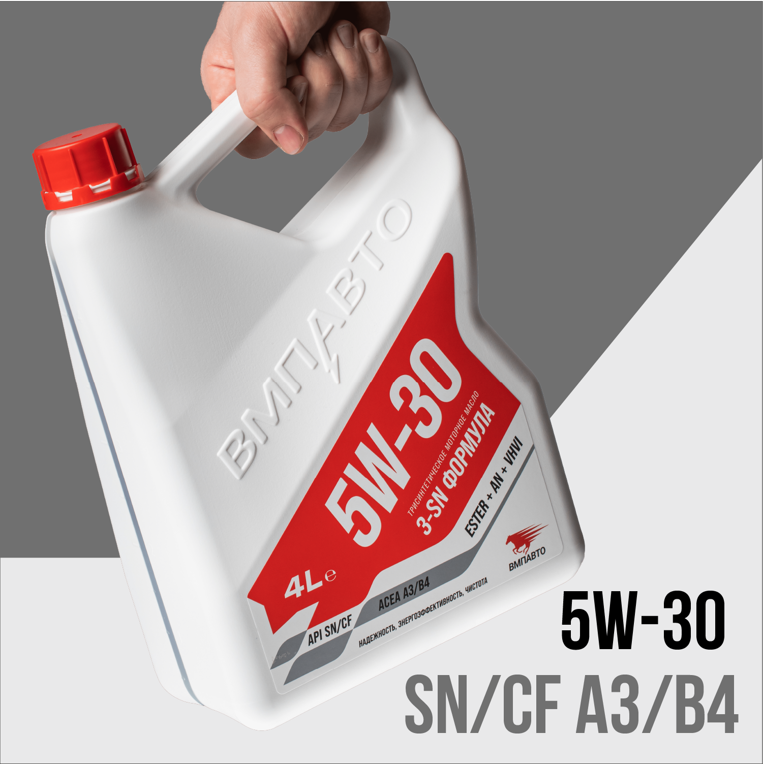 Моторное масло ВМПАВТО 5W-30 (A3/B4) Синтетическое 4 л. канистра (арт.9212)