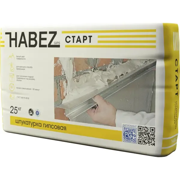 Штукатурка гипсовая Habez Старт 25 кг HABEZ