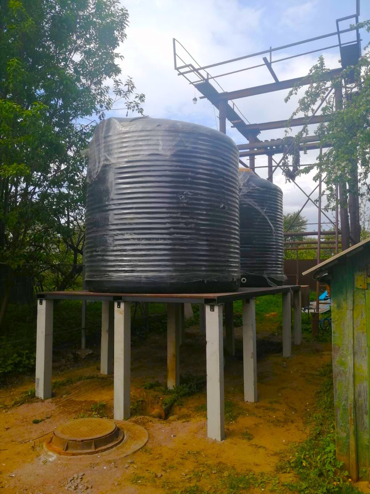 Накопительная емкость 10000 литров (10 куб.м) для водоснабжения и полива в СНТ, садоводческих товариществах 3