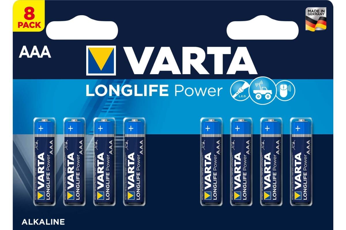 Элемент питания LR 03 Varta Longlife Power (High Energy) BL-8