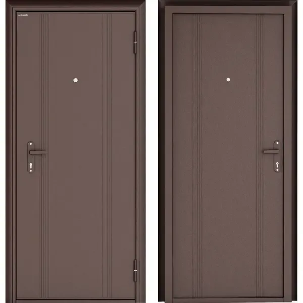 Дверь входная металлическая Doorhan Эко 980 мм правая цвет антик медь DOORHAN