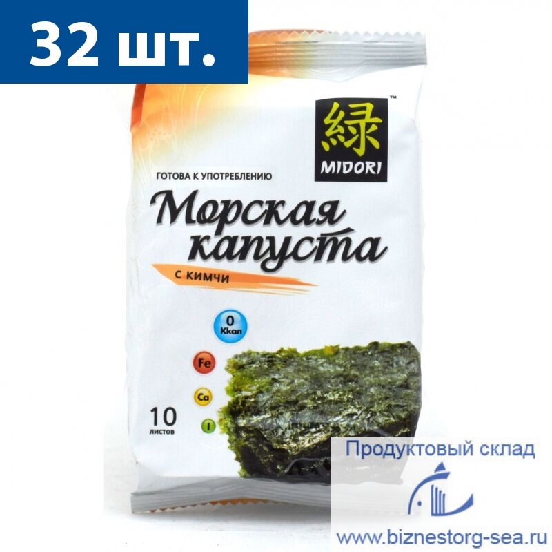 Морская капуста жар. со вкусом кимчи 5 гр. х 4 шт. (х32)