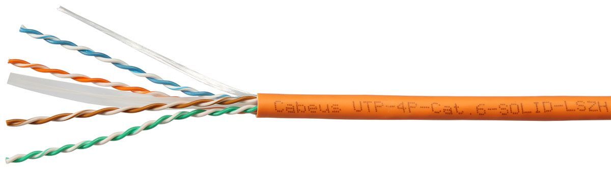 Кабель для видеонаблюдения Cabeus UTP-4P-Cat.6-SOLID-LSZH-500