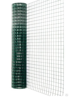 Сетка-рабица в полимерном покрытии зеленая 50*50 D-2,2мм. (1,5*10м) #1