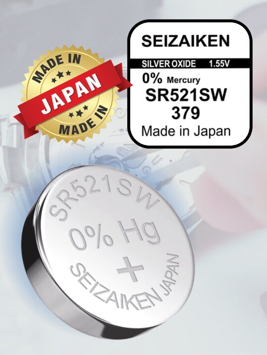 Элемент питания 379 SR521SW G0 Silver Oxide "Seizaiken" BL-1 4