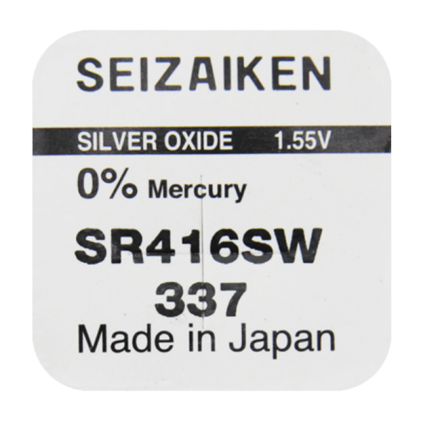 Элемент питания 337 SR416SW Silver Oxide "Seizaiken" BL-1 1