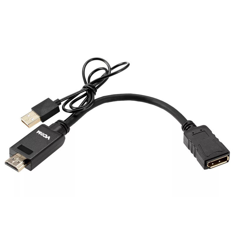 CG599E-0.15M, Видеокабель vcom HDMI (M) + USB Type A (M) -> DisplayPort (F) 0.15м