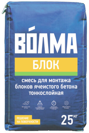 Монтажная смесь "ВОЛМА-Блок", 25 кг