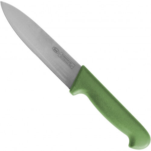 Нож поварской 16см Roal зеленая пластиковая ручка