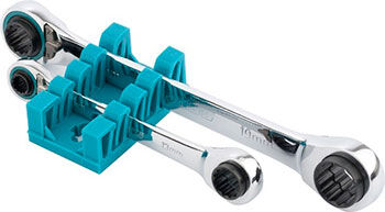 Набор ключей накидных с трещоткой Gross 14893 8 - 19 мм 2 шт. многоразмерные реверсивные CrV