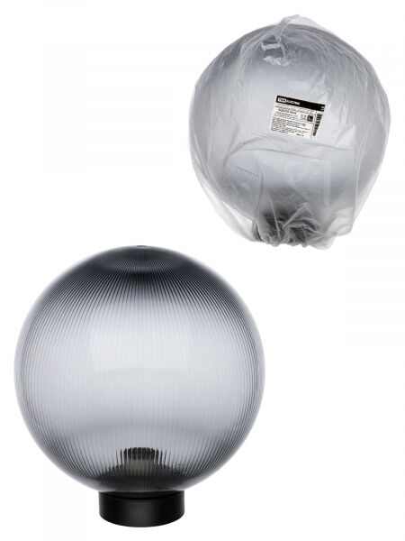 Светильник НТУ 03- 60-256 шар d=250 мм IP54 (дымчатый призма ПММА, основание плоское ПК, Е27) TDM ELECTRIC