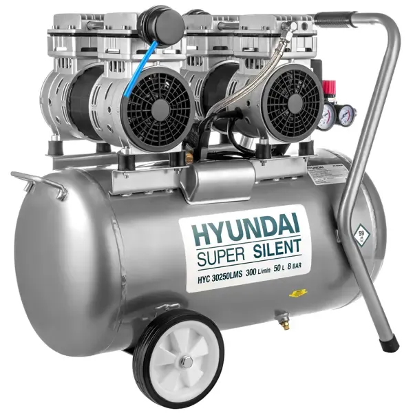 Компрессор Hyundai HYC 30250LMS, 50 л 300 л/мин, 2 кВт HYUNDAI