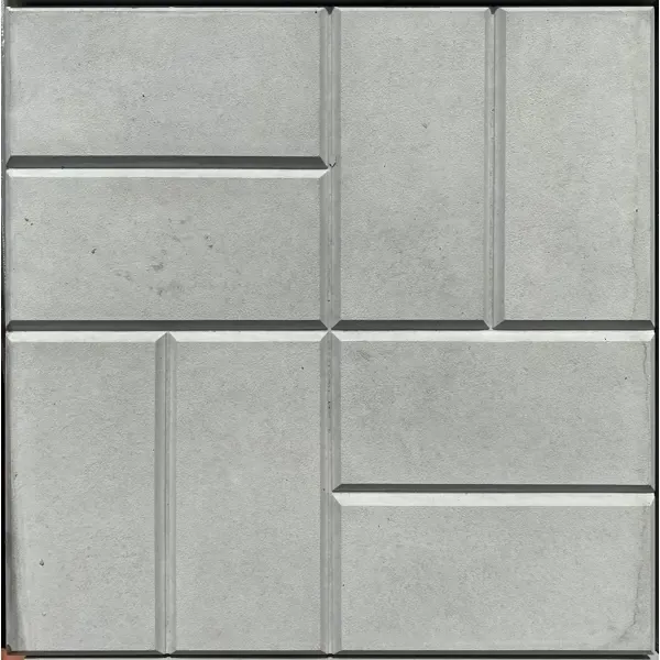 Плитка тротуарная 8 кирпичей 400x400x50 мм цвет серый