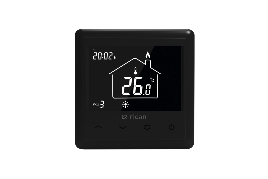 Комнатный термостат WT-RB 230V, черный 088U0628R