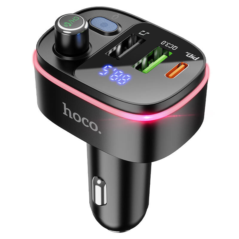 MP3 FM модулятор Hoco E62 (AUX, 2USB/1Type-C, QC3.0,PD20W, Bluetooth v 5.0) 4