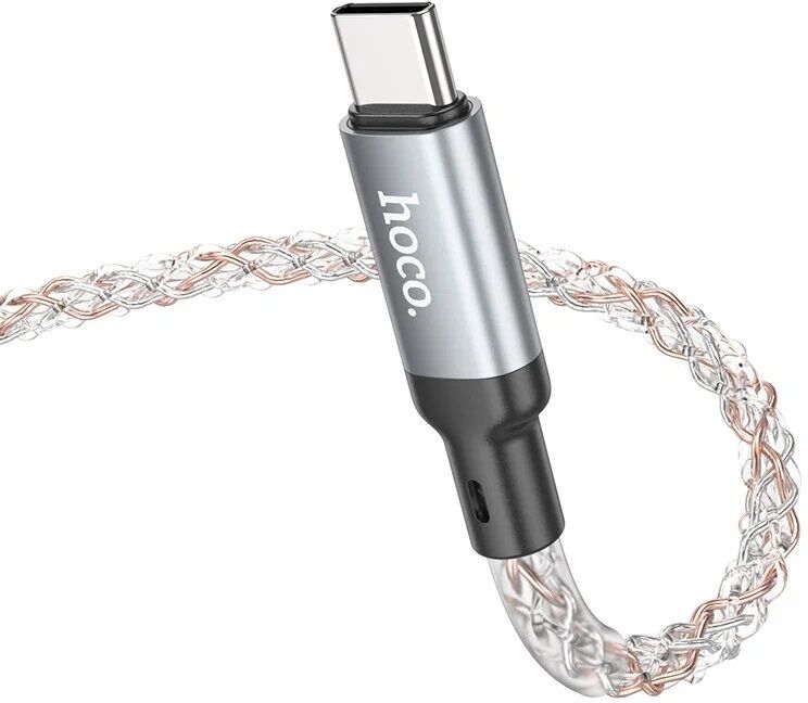 USB кабель шт.USB (A) - шт.Type-C "Hoco" U112, 3.0A 1.0м,светящийся 7