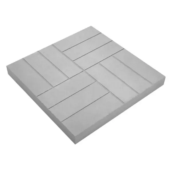 Плитка тротуарная 12 кирпичей 500x500x50 мм серый