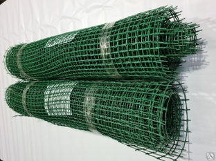 Сетка садовая из пластика 40х40 мм, 1,5х20 м, квадратная, зелёная 