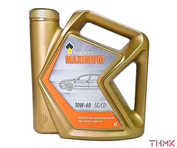Моторное масло ROSNEFT для легковых автомобилей Rosneft Maximum 10W40 SG/CD канистра 4 л