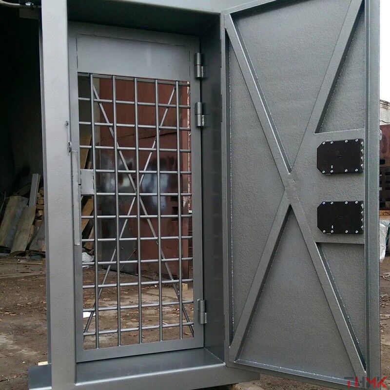 Бронированная взломостойкая двупольная дверь серии ДБВД-V, V класса устойчивости к взлому по ГОСТ Р 51113-97