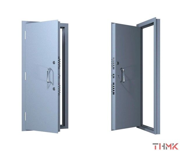 Бронированная взломостойкая однопольная дверь серии ДБВО-V SS/EL, V класса устойчивости к взлому по ГОСТ Р 51113-97