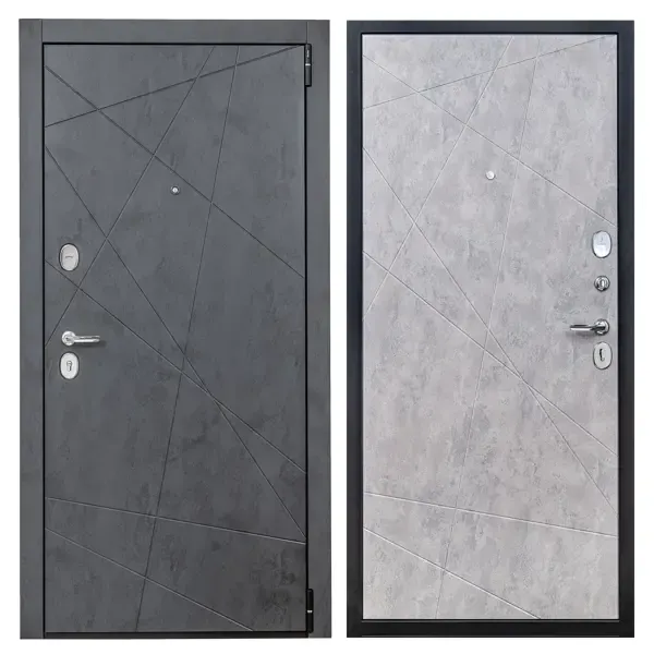 Дверь входная металлическая Порта Р-3 Graphit Art/ Grey Art 980 мм правая