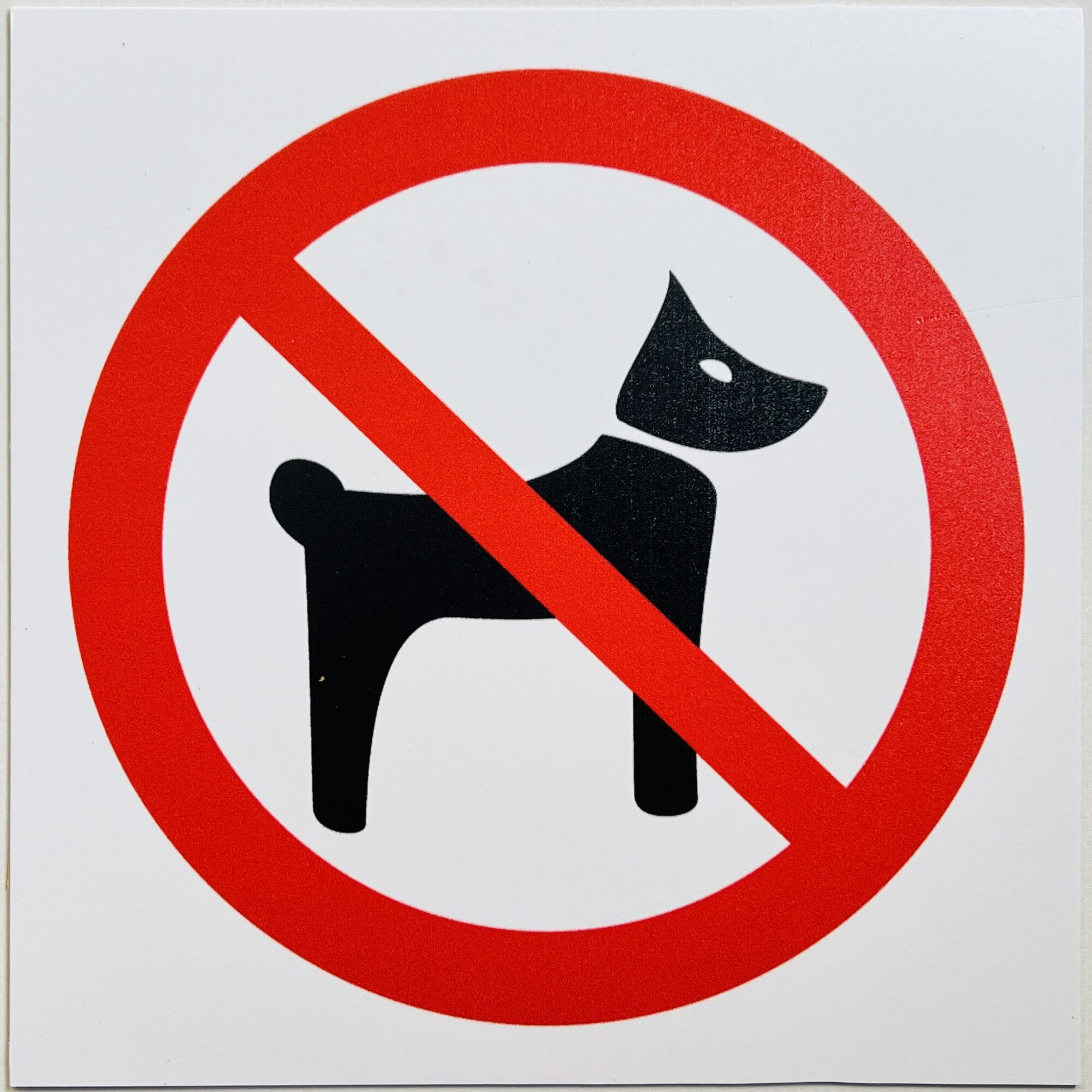 Табличка Вход с собакой запрещен, большая