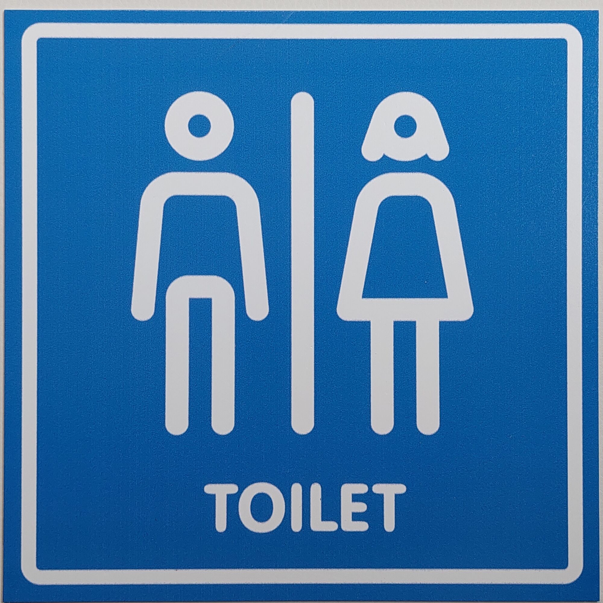Табличка Туалет, большая синяя