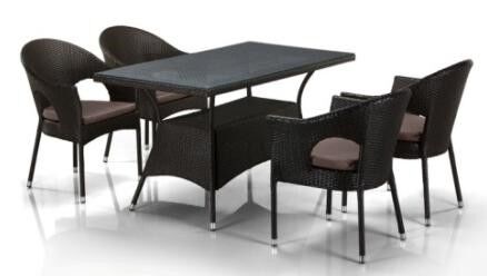Комплект мебели 4+1 артикул T198A/Y79B-W53 4 Pcs Brown